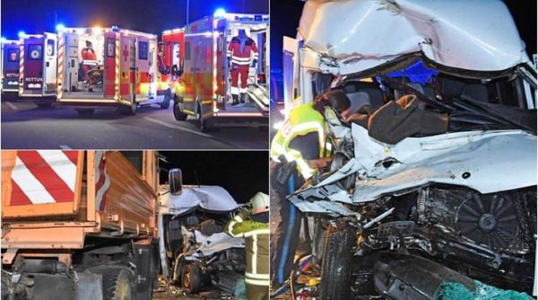 Germania. Microbuz cu români, accident groaznic pe o autostradă. Opt victime