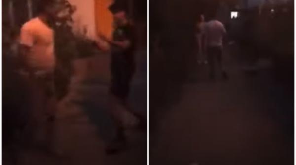 Scene șocante la Tecuci: un bărbat a bătut doi copii cu pumnii și picioarele în fața blocului - VIDEO