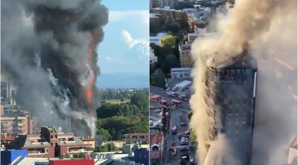 Anveloparea neconformă a blocului turn din Milano a contribuit la propagarea incendiului 