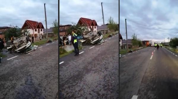 Accident grav, în Argeș: Un copil a murit, alți doi - în stare gravă, după ce o mașină s-a ciocnit de o cisternă