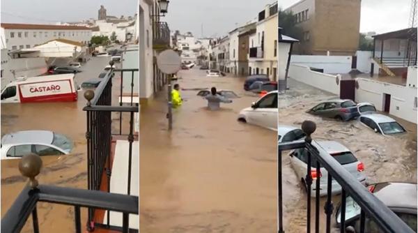 Ploile torențiale au făcut prăpăd în Spania. Imaginile dezastrului din Huelva și Andaluzia - VIDEO
