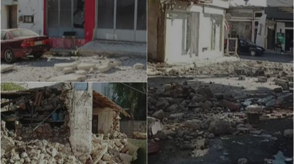 Grecia, zguduită de o rafală de cutremure puternice. Persoane prinse sub dărâmături - FOTO