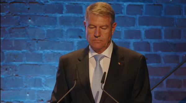 Klaus Iohannis, moment de reculegere la un eveniment, în Germania