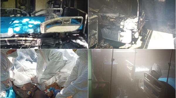 Primele fotografii din interiorul spitalului ars de la Constanța. Imagini tulburătoare 