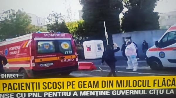 Video. Incendiu la Spitalul de Boli Infecțioase Constanța. Pacienții sunt evacuați pe geam: Nouă morți. Update 