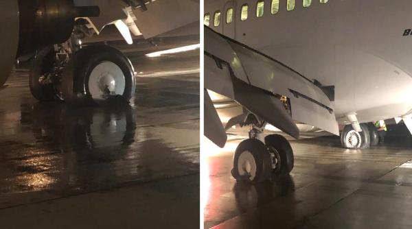 Alertă pe Aeroportul din Cluj! Incendiu la trenul de aterizare al unui avion. Toți pasagerii, evacuați 