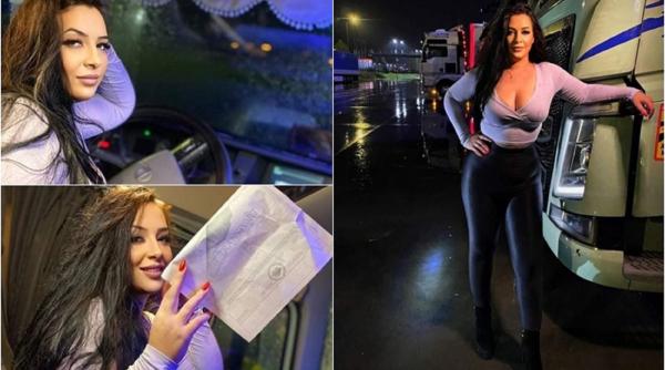 Alexandra, aleasă cea mai frumoasă şoferiţă de TIR. Este licențiată în Drept, iar pasiunea pentru camioane a moștenit-o de la tatăl ei