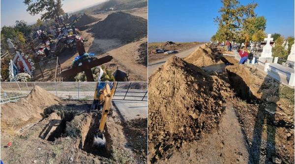 Imagini dramatice din cimitirele din România: Val de înmormântări, gropari depășiți de situație