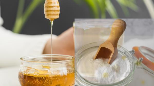 Amestecă o lingură de miere cu o jumătate de lingură de bicarbonat. Trucul miraculos care durează doar 10 minute!