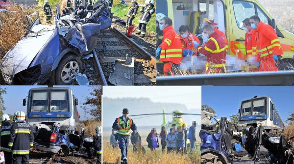 Accident înfiorător în Ungaria: O româncă a murit după ce a fost tăiată de tren într-o mașină, alta este în stare gravă