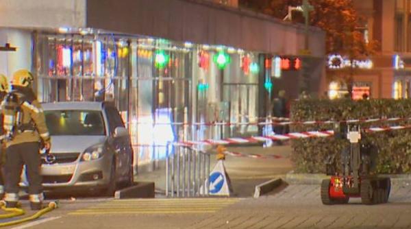 Elveția. Mai multe explozii au zguduit centrul unui oraș: Bancomate, aruncate în aer. Poliția îi caută pe făptași 