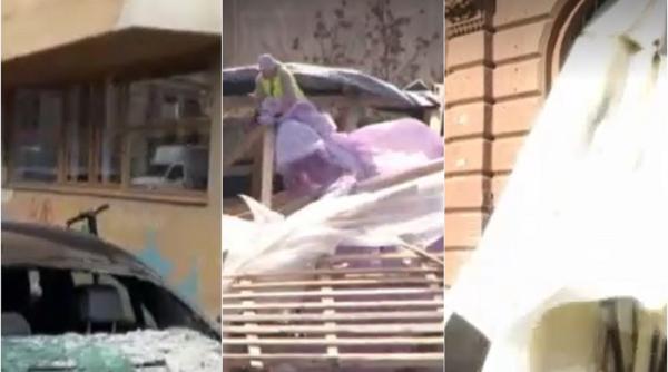 Vântul puternic face prăpăd în România. O femeie, la un pas de tragedie