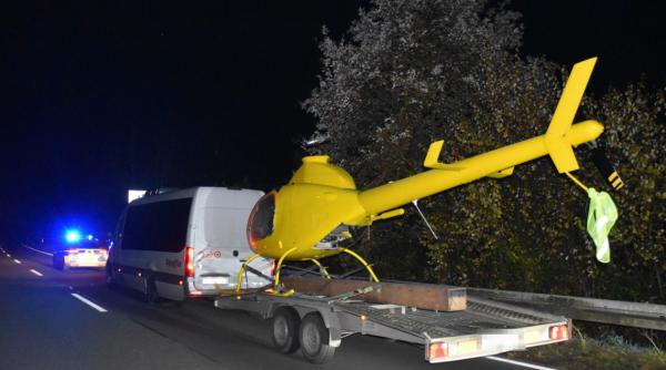 Germania. Român, prins când iși transporta elicopterul pe platforma auto. Poliția i l-a confiscat pe loc