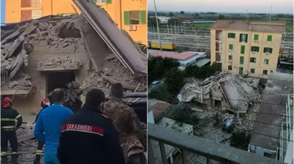 Italia. O clădire s-a prăbușit în urma unei explozii. Persoane dispărute sub dărâmături (FOTO + VIDEO)