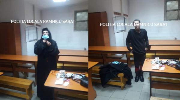 Falsă măicuță, prinsă când cerșind donații trecătorilor. Sub hainele monahale se ascundea un tânăr român