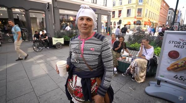 Severica, recunoscătoare Norvegiei: „Mamă, de aici îmi întrețin copiii. Fac 50 de coroane pe zi“ (VIDEO)