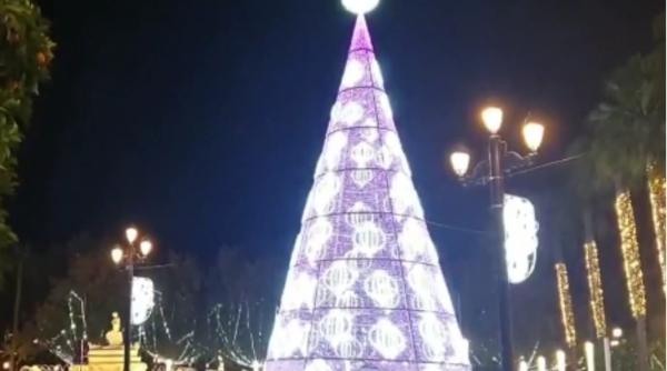Spania. Sevilla se mândrește cu cel mai înalt brad de Crăciun din Europa