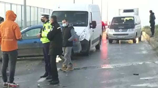 Carambol cu 20 de mașini, în București. Traficul e blocat 