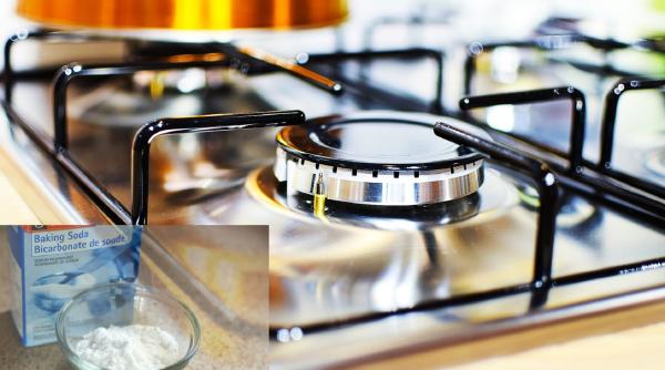 Cum să eliminați cu bicarbonat zgârieturile de pe aragazul din oțel inoxidabil. Trucul ieftin și la îndemâna oricărei gospodine