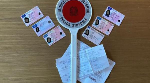Italia. Escrocherie de amploare demascată de polițiști: Permise false românești, preschimbate în documente legale italienești