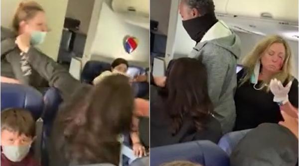 O pasageră lovește cu sălbăticie o stewardesa în timpul unui zbor: I-a spart dinții și i-a cauzat răni pe față - VIDEO