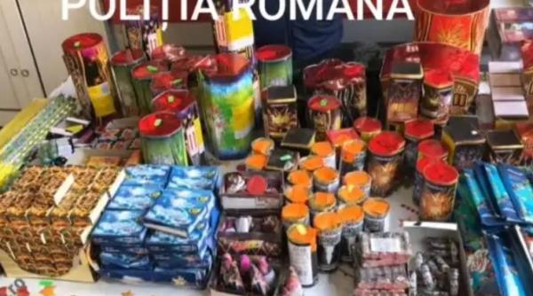 Percheziţii la domiciliile unor români. Peste 7 tone de articole pirotehnice, găsite de polițiști, au fost confiscate  