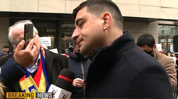 Protest la Ministerul Sănătății. George Simion: „Va urma un protest mult mai mare, 20.000 de oameni în stradă“