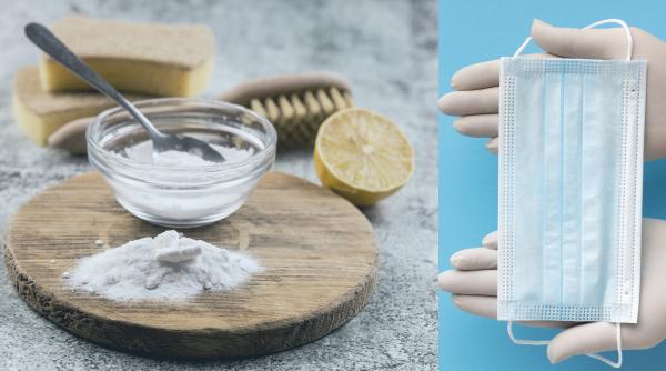 Nu mai arunca masca de protecție! Bagă în ea lămâie și bicarbonat apoi pune-o în rezervorul toaletei. Un truc genial!