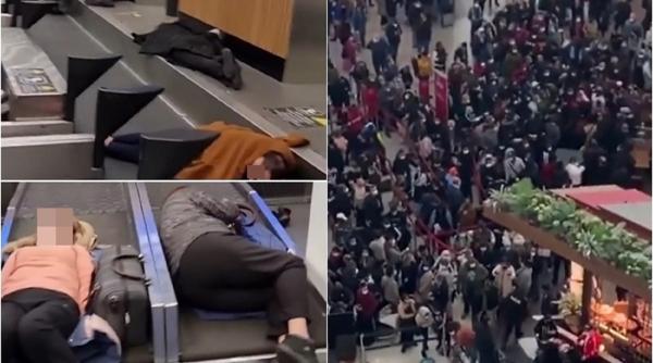 Românii blocaţi pe aeroport în Turcia și Grecia, mărturii din „iadul alb”: „Toată lumea a dormit pe unde a putut, pe banda de bagaje, pe jos”