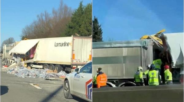 Belgia. Doi șoferi români de TIR, morți într-un cumplit accident - VIDEO