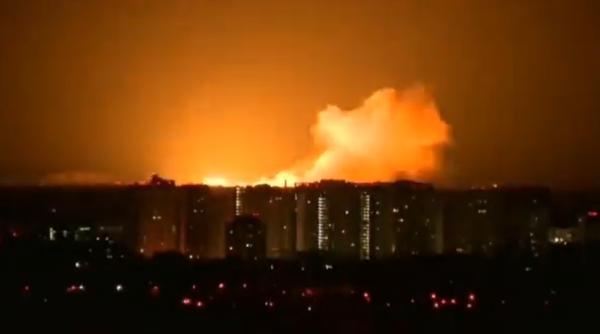 „Alerta roșie” la Kiev, după o explozie puternică: Ocupanții au efectuat un raid aerian; există victime (VIDEO)