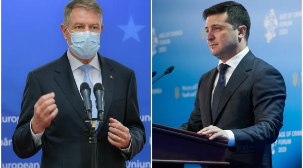 Klaus Iohannis, discuție cu președintele ucrainean Volodimir Zelenski