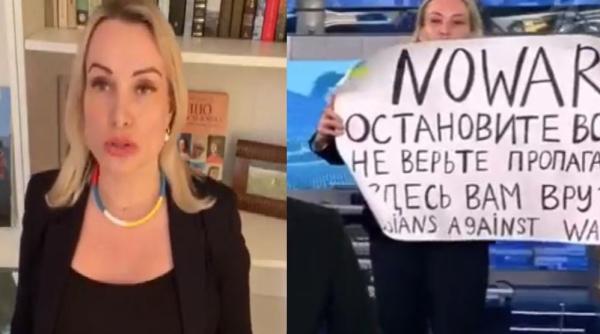 Jurnalista care a protestat în direct la TV faţă de invazia din Ucraina: Majoritatea ruşilor sunt împotriva războiului
