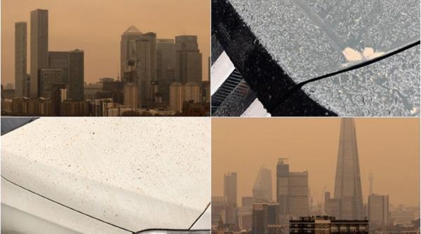 Norul de praf din Sahara lovește Marea Britanie: "Cerul colorat" a ajuns în Londra - FOTO