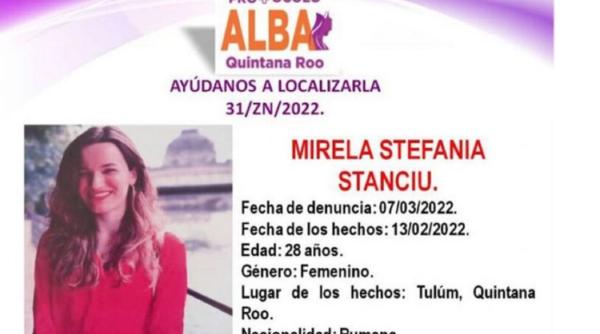 Mexic. Româncă, dispărută fără urmă de peste o lună de zile: „Ne interesează să se deschidă un dosar de anchetă”