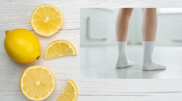 Truc cu lămâie pentru a îndepărta petele negre de pe șosetele albe. Vor arăta ca noi fără bani aruncați pe produse scumpe