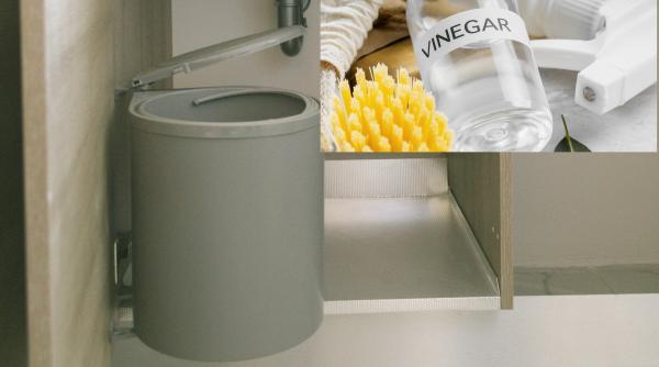 A pus o cârpă înmuiată în oțet pe capacul coșului de gunoi. Trucul care a făcut minuni instant