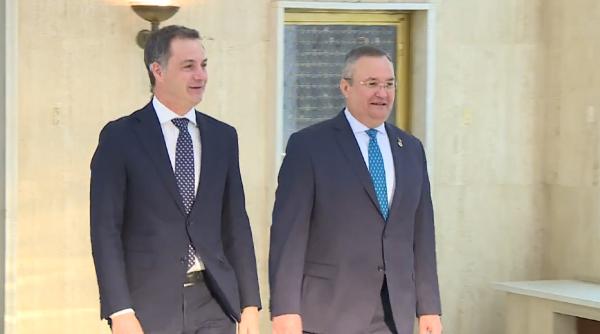 Prim-ministrul Belgiei, Alexander De Croo, primit la Palatul Victoria de Nicolae Ciucă - VIDEO