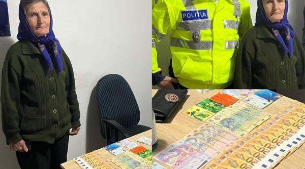 O bătrânică de 81 de ani a returnat un portofel pierdut, plin cu bani 