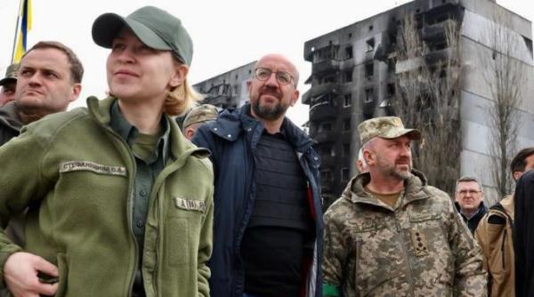 Preşedintele Consiliului European, după ce a fost la Borodianka: Istoria nu va uita crimele de război din Ucraina