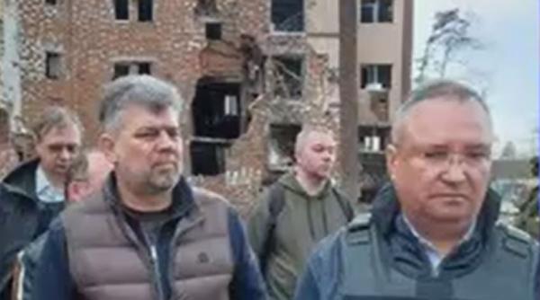 Marcel Ciolacu și Nicolae Ciucă au fost, azi, în Ucraina. Primele imagini cu președintele PSD și premierul României din Kiev 