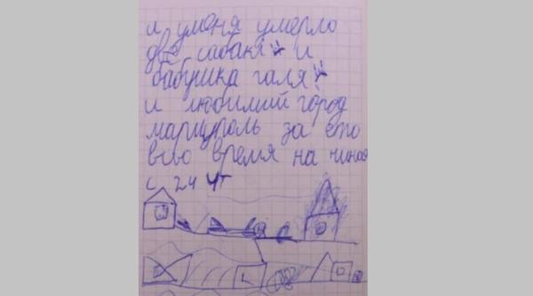 Jurnal de război al unui copil din Mariupol: „Mama are o gaură în picior. Bunicul a murit. La fel și orașul meu iubit”