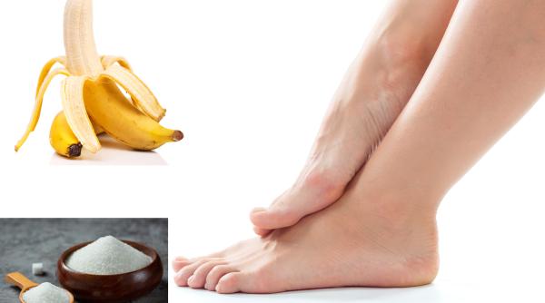 Truc cu banane și zahăr pentru picioare catifelate. Scapă de pielea uscată și crăpată! Pregătește-te rapid și ieftin pentru vară