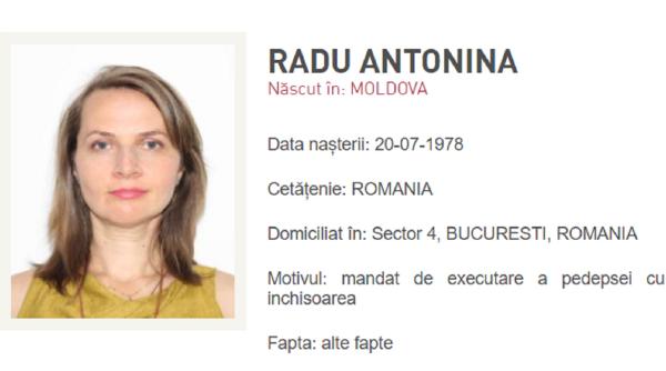 UPDATE. Antonina Radu, pompier condamnat în dosarul Colectiv la 8 ani și 8 luni, dată în urmărire, a fost GĂSITĂ