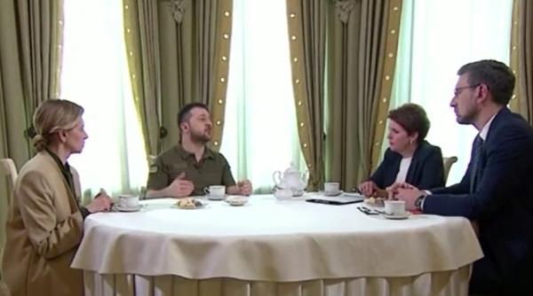 Zelenski, primul interviu alături de soția sa, Olena. Prima Doamnă a Ucrainei a povestit cum a aflat că a început războiul