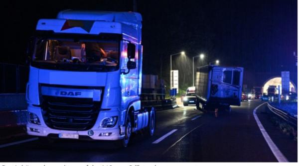 Un șofer român de TIR a blocat autostrada A13 din Austria. Remorca s-a desprins de capul tractor după ieșirea din tunel