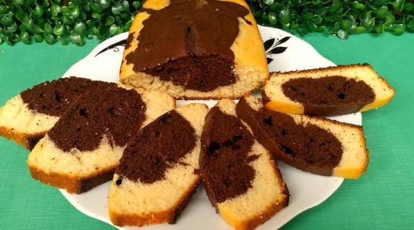 Pandișpan marmorat foarte pufos. Acest desert este genial. De astăzi vei face checul doar așa