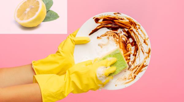 Asta se întâmplă când spălați vasele cu lămâie. Un truc pe care o să-l aplicați cu siguranță