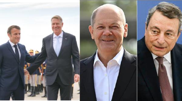 Klaus Iohannis l-ar putea însoți pe Emmanuel Macron în vizită la Kiev. Olaf Scholz și Mario Draghi ajung și ei în Ucraina