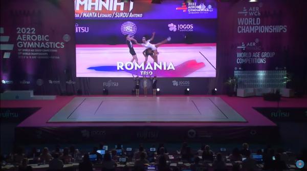 România s-a clasat pe locul patru în proba de trio, la Mondialele de gimnastică aerobică de la Guimaraes